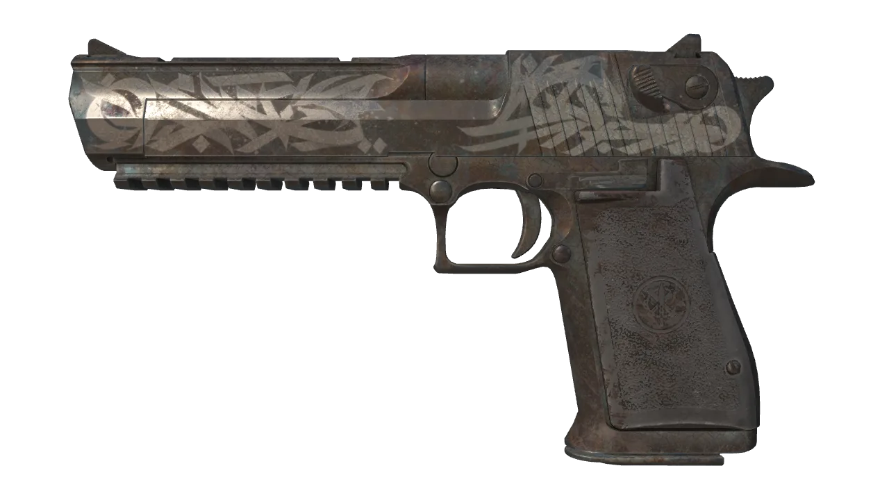 Desert Eagle | Calligraffiti (Battle-Scarred) — Dust II light, front