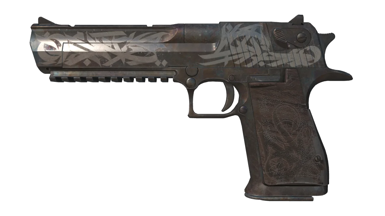Souvenir Desert Eagle | Calligraffiti (Well-Worn) — Dust II light, front