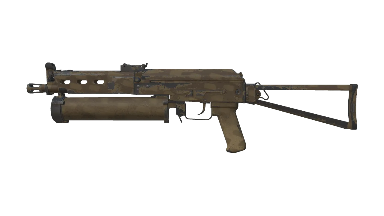 PP-Bizon | Sand Dashed (Field-Tested) — Dust II light, front