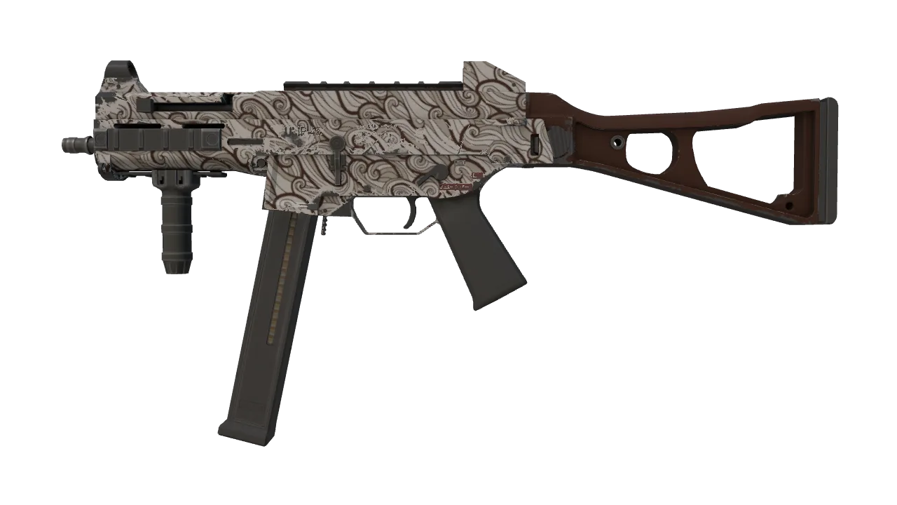 UMP-45 | Gunsmoke (Field-Tested) — Dust II light, front