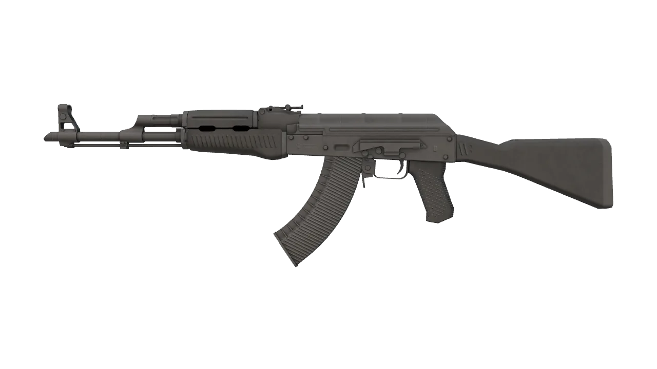 Souvenir AK-47 | Slate (Well-Worn) — Dust II light, front