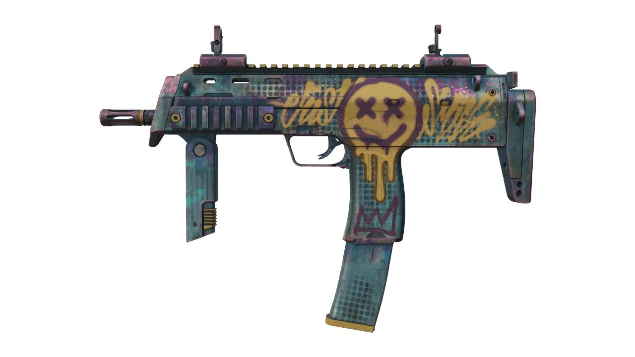 MP7 | Just Smile (Factory New) — Dust II light, front