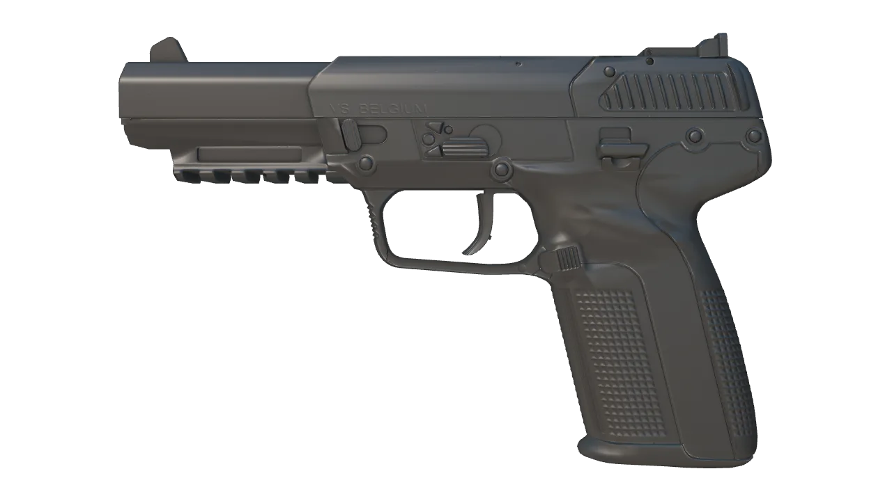 Five-SeveN | Anodized Gunmetal (Factory New) — Dust II light, front