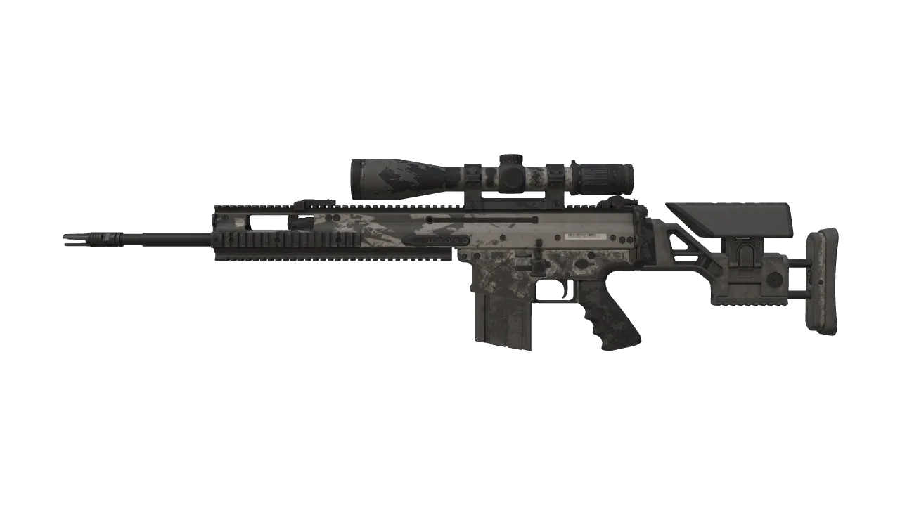 SCAR-20 | Zinc (Battle-Scarred) — Dust II light, front