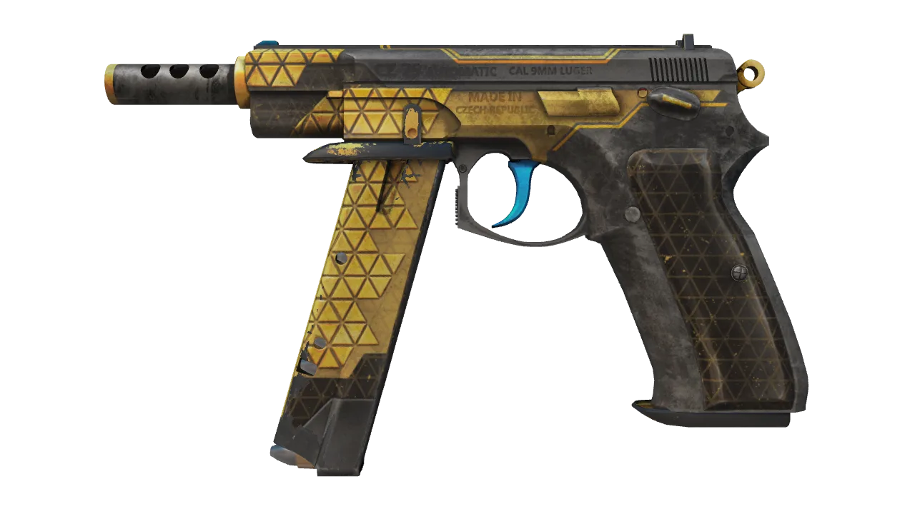 CZ75-Auto | Syndicate (Battle-Scarred) — Dust II light, front