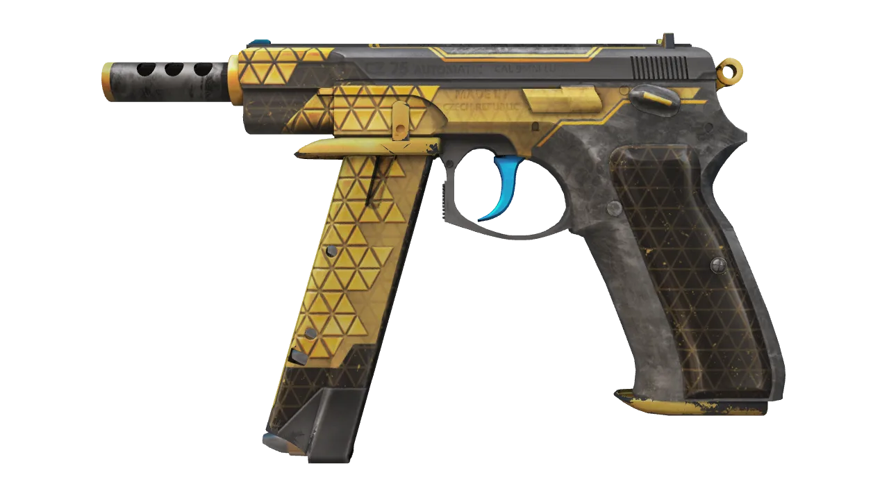 CZ75-Auto | Syndicate (Field-Tested) — Dust II light, front