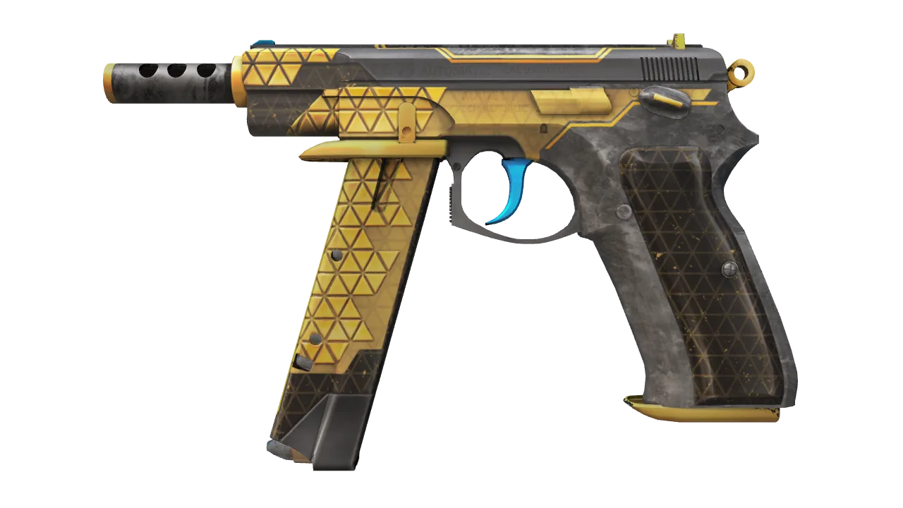 CZ75-Auto | Syndicate (Minimal Wear) — Dust II light, front