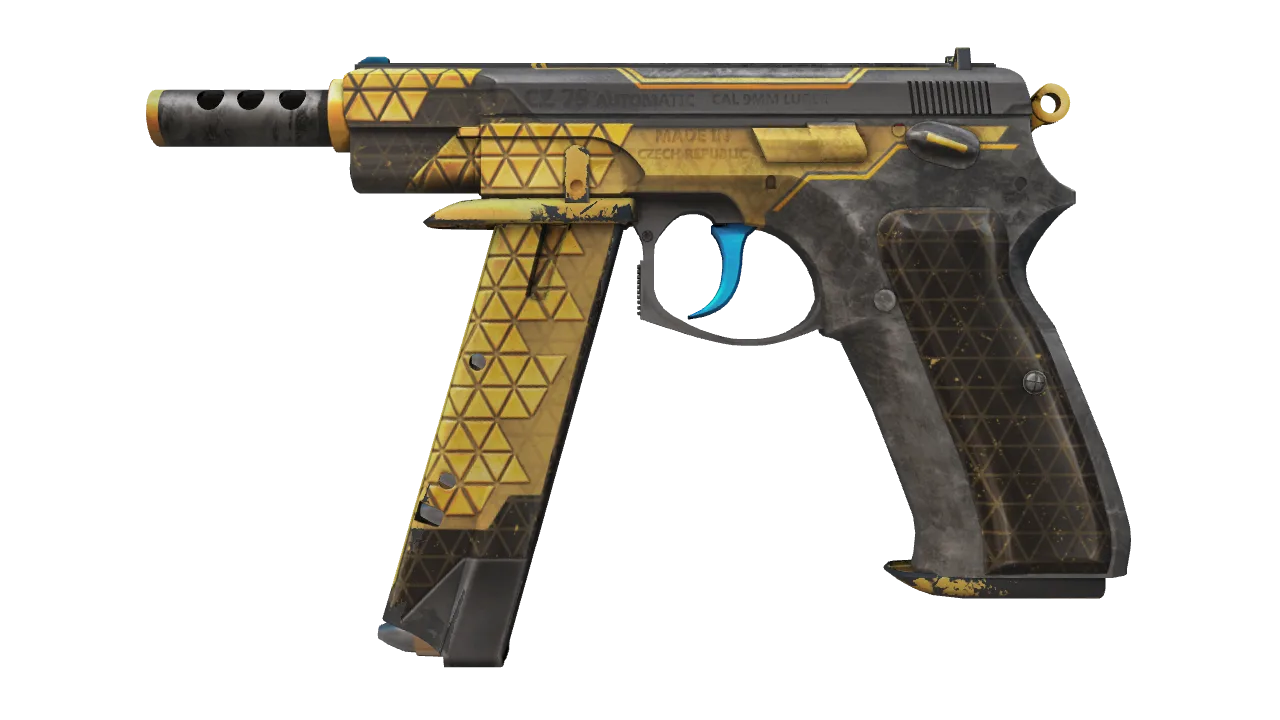 Souvenir CZ75-Auto | Syndicate (Well-Worn) — Dust II light, front