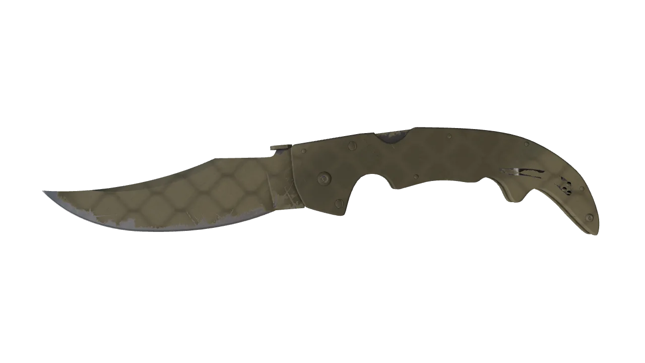 ★ Falchion Knife | Safari Mesh (Field-Tested) — Dust II light, front