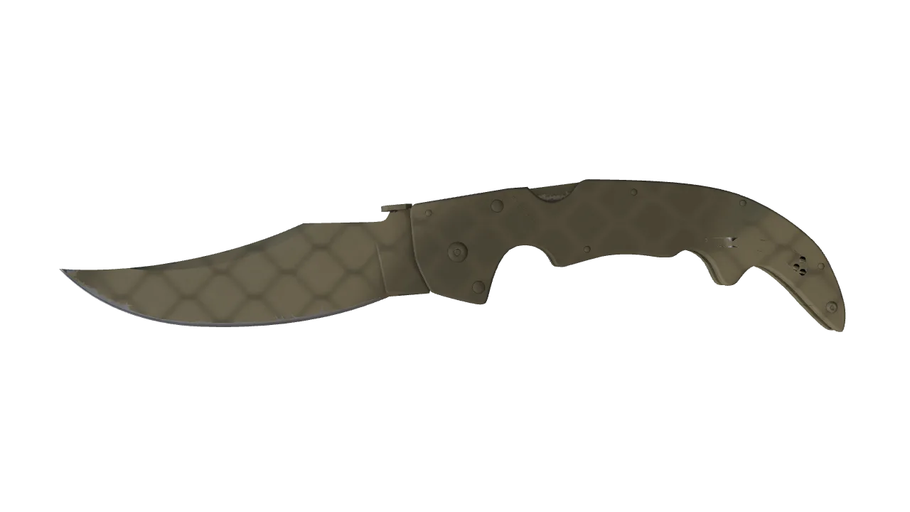 ★ Falchion Knife | Safari Mesh (Minimal Wear) — Dust II light, front