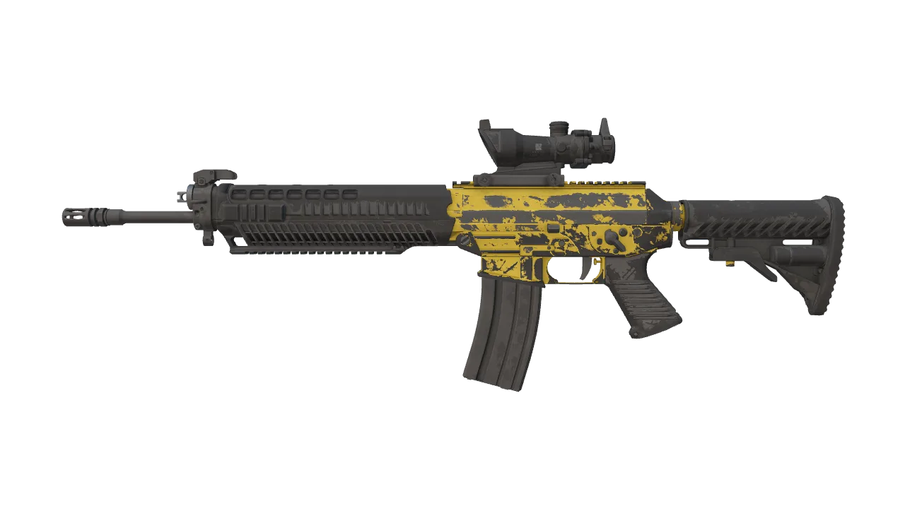 SG 553 | Bulldozer (Battle-Scarred) — Dust II light, front