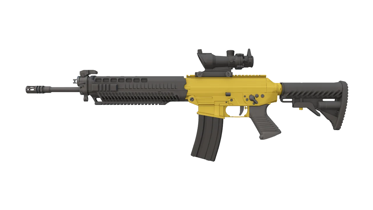 SG 553 | Bulldozer (Factory New) — Dust II light, front