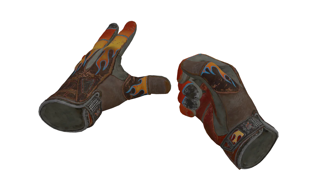 ★ Sport Gloves | Blaze (Battle-Scarred) — Dust II light, front
