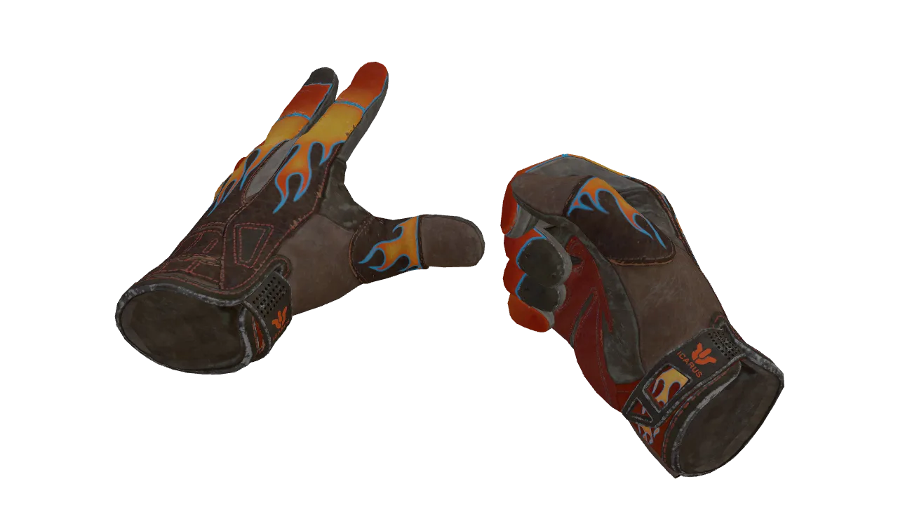 ★ Sport Gloves | Blaze (Field-Tested) — Dust II light, front