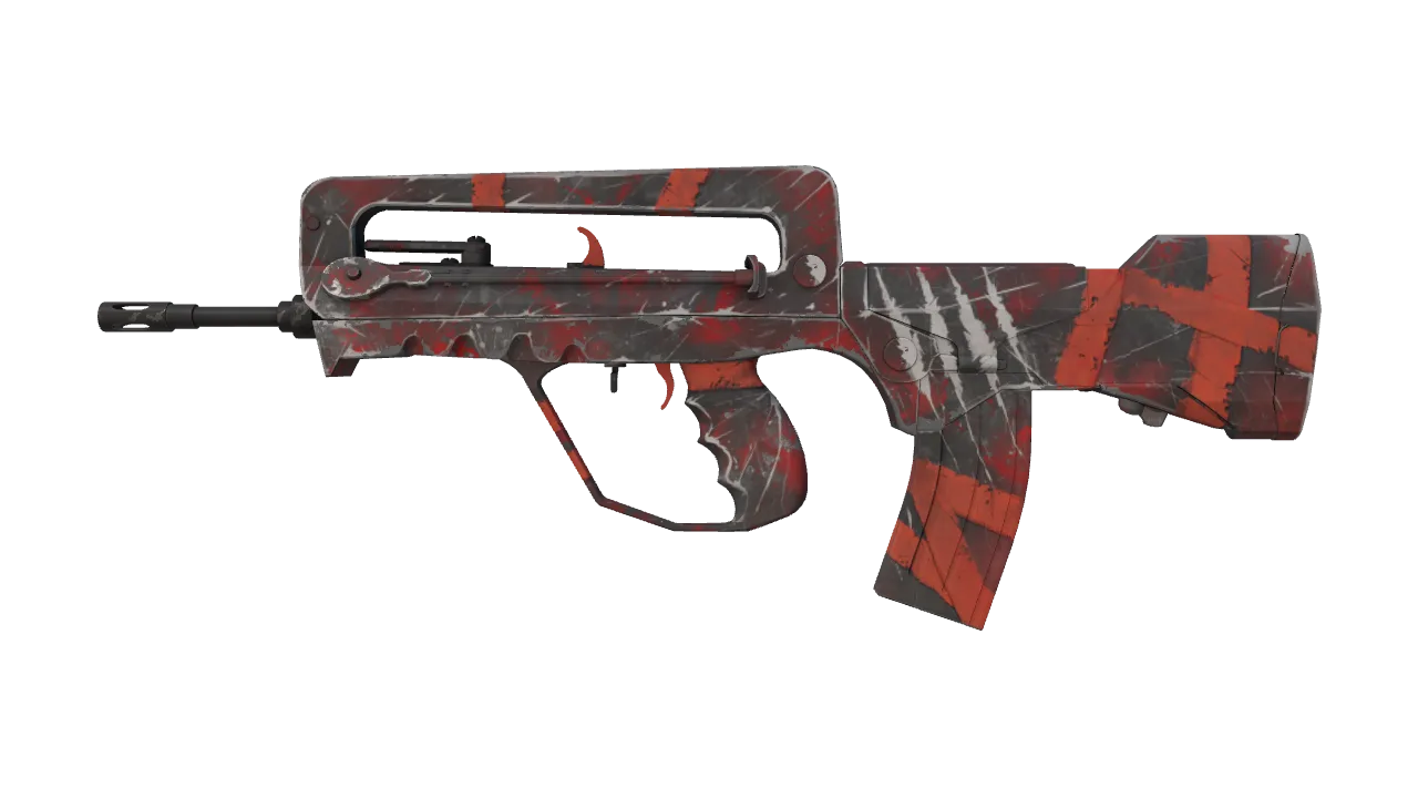 FAMAS | Survivor Z (Factory New) — Dust II light, front