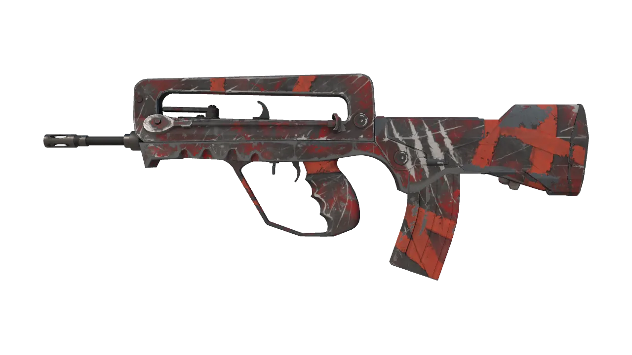 FAMAS | Survivor Z (Field-Tested) — Dust II light, front