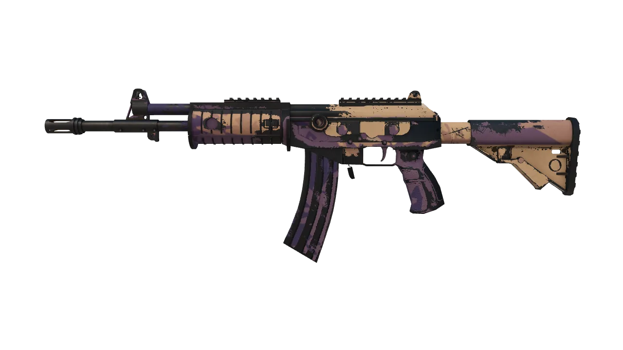 StatTrak™ Galil AR | Sandstorm (Battle-Scarred) — Dust II light, front