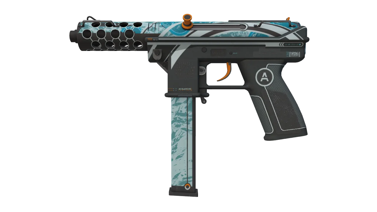 Souvenir Tec-9 | Avalanche (Field-Tested) — Dust II light, front