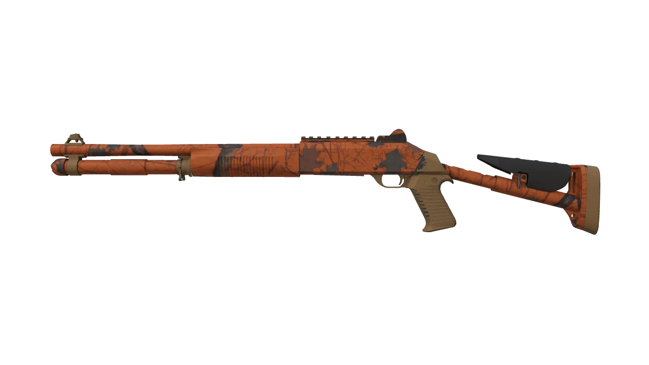 XM1014 | Blaze Orange (Factory New) — Dust II light, front