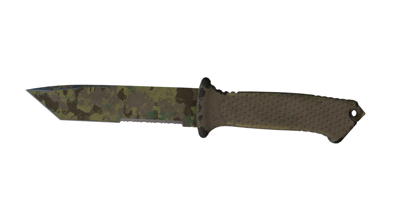 ★ Ursus Knife | Boreal Forest (Battle-Scarred) — Dust II light, front