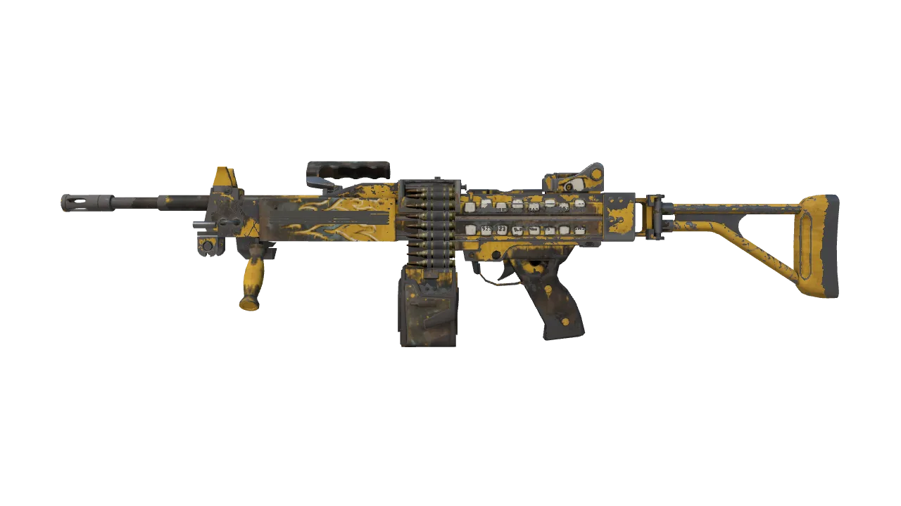 Negev | Loudmouth (Well-Worn) — Dust II light, front