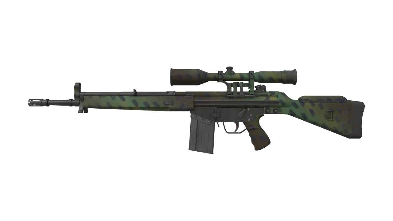 Souvenir G3SG1 | Jungle Dashed (Minimal Wear) — Dust II light, front