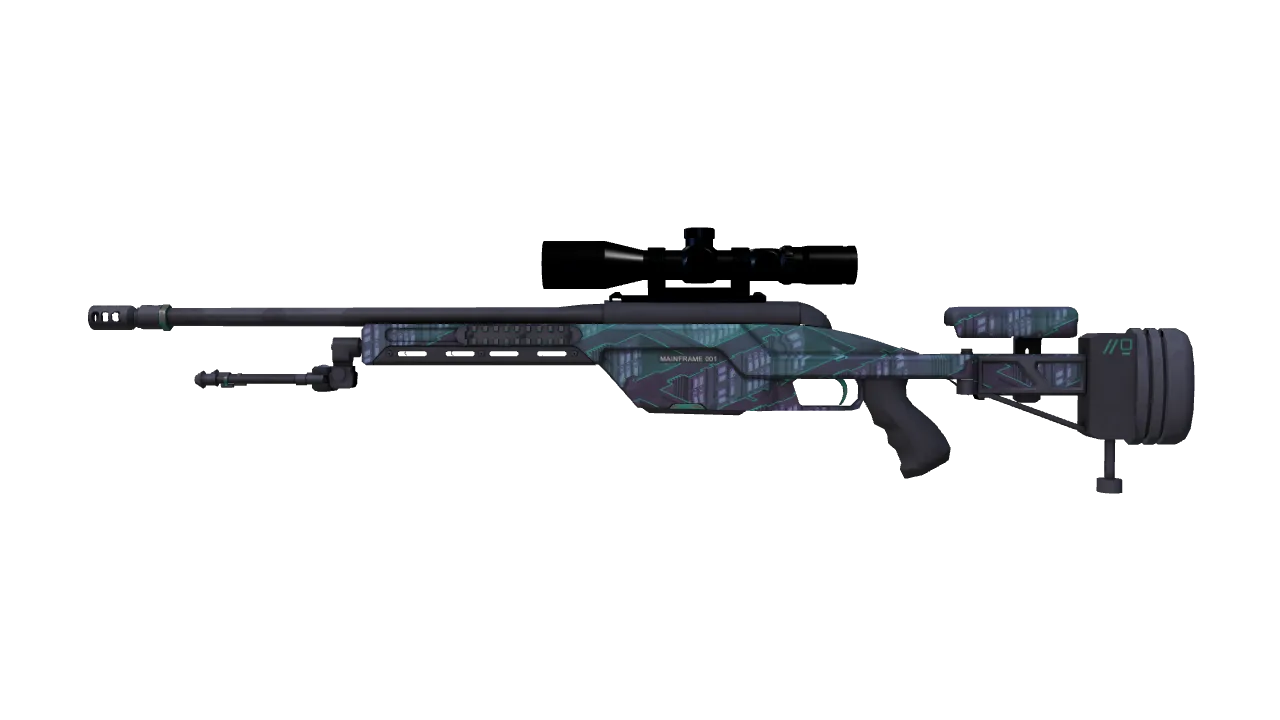 SSG 08 | Mainframe 001 (Well-Worn) — Dust II light, front