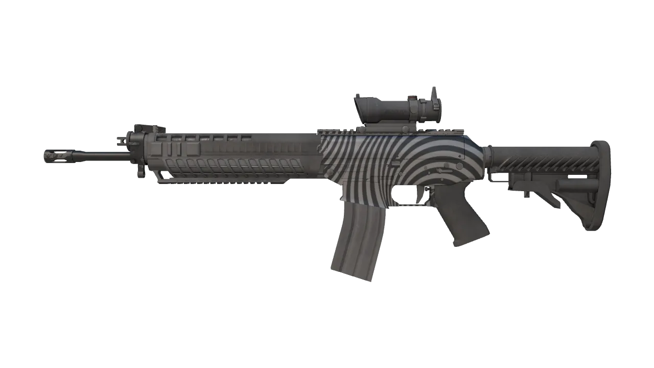 SG 553 | Hypnotic (Minimal Wear) — Dust II light, front