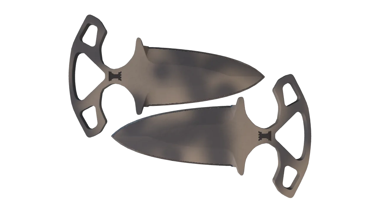 ★ Shadow Daggers | Scorched (Factory New) — Dust II light, front