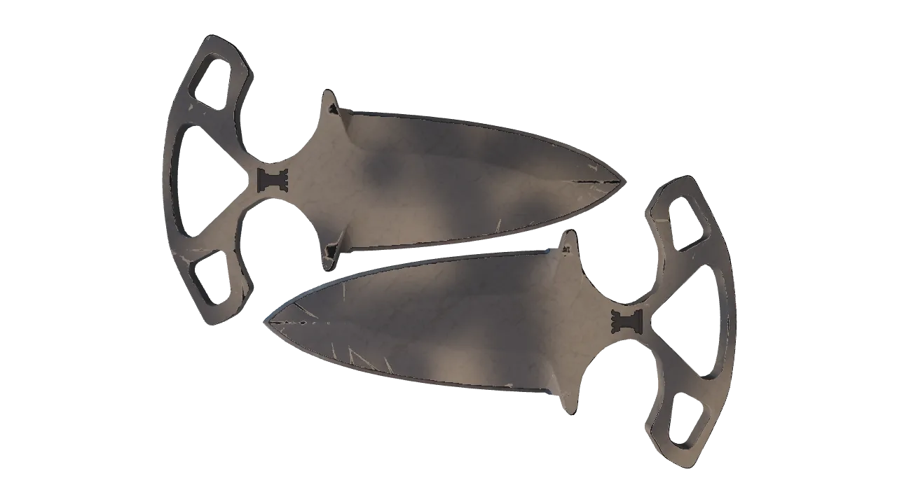 ★ Shadow Daggers | Scorched (Field-Tested) — Dust II light, front
