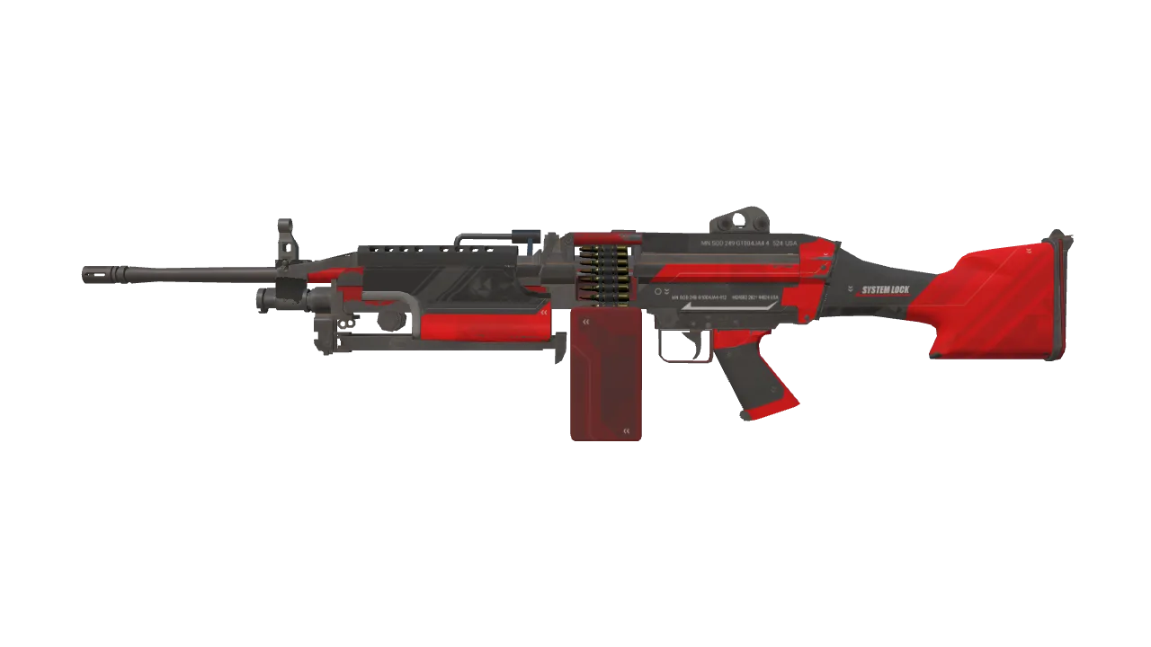 Souvenir M249 | System Lock (Field-Tested) — Dust II light, front