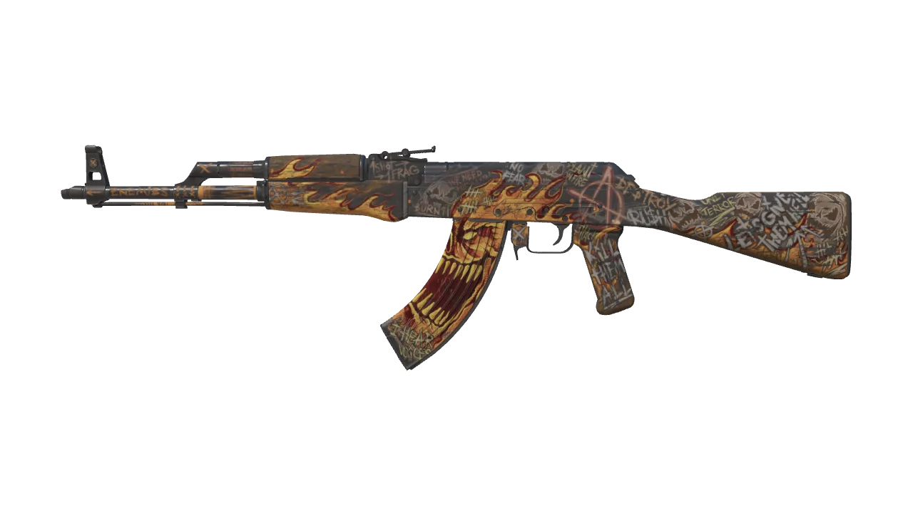 AK-47 | Searing Rage (Factory New) — Dust II light, front