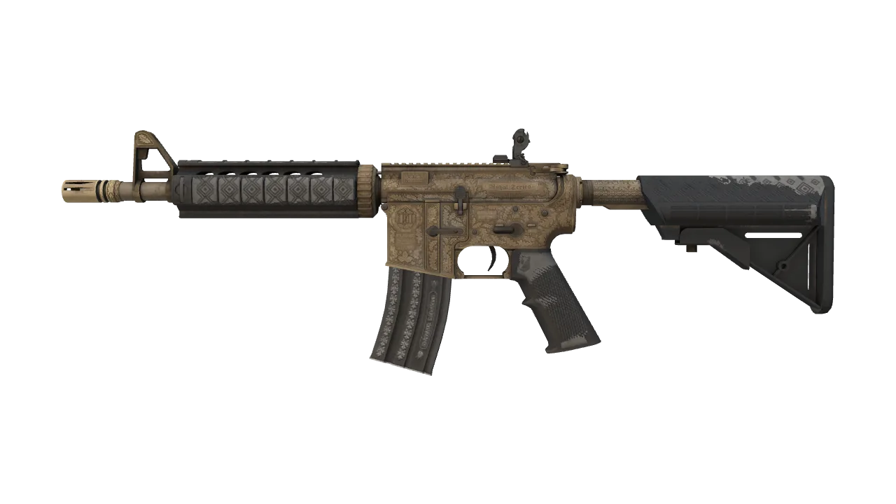 M4A4 | Royal Paladin (Battle-Scarred) — Dust II light, front