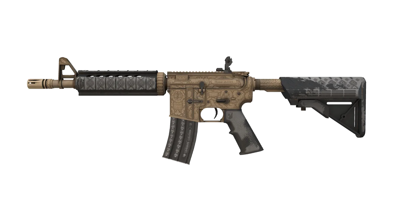 M4A4 | Royal Paladin (Field-Tested) — Dust II light, front