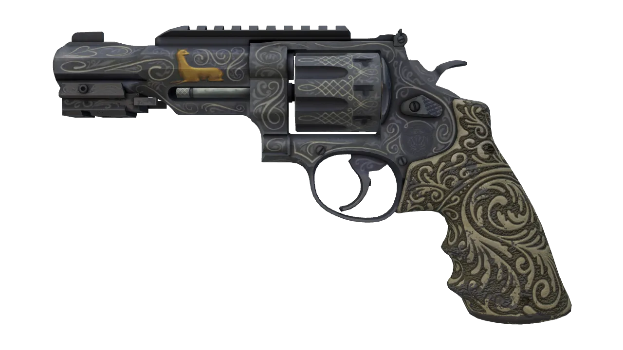 R8 Revolver | Llama Cannon (Battle-Scarred) — Dust II light, front