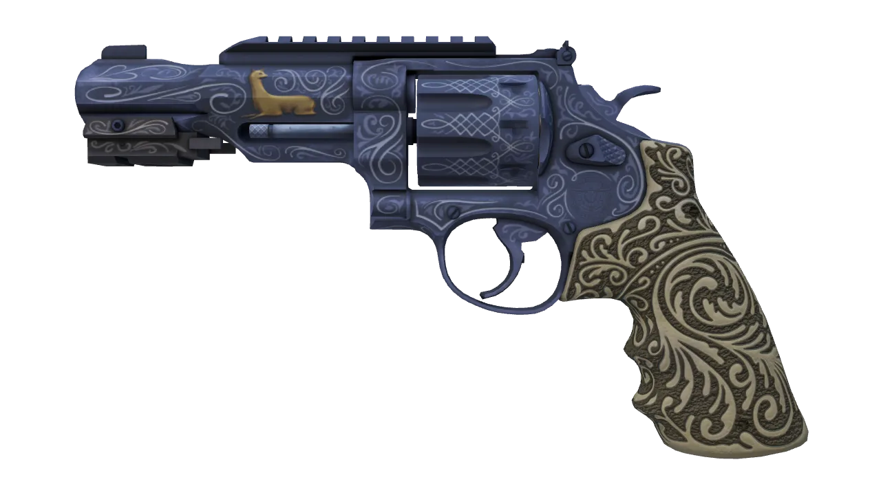 R8 Revolver | Llama Cannon (Minimal Wear) — Dust II light, front