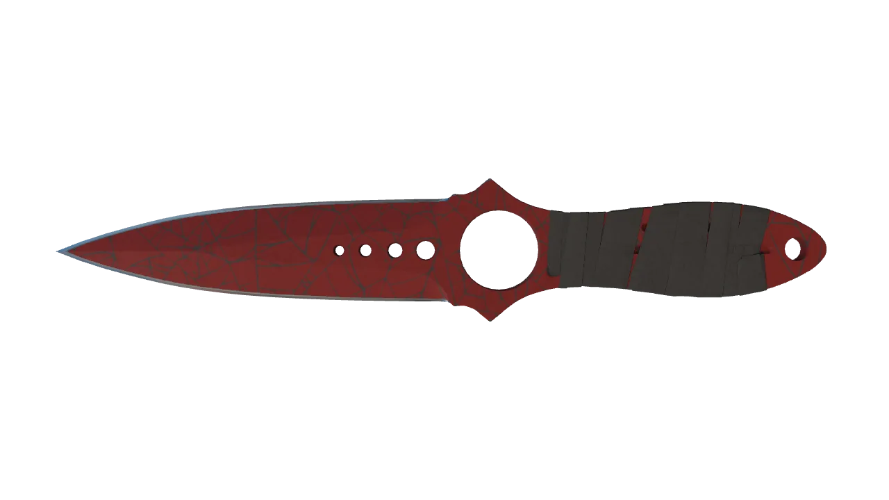 ★ Skeleton Knife | Crimson Web (Field-Tested) — Dust II light, front