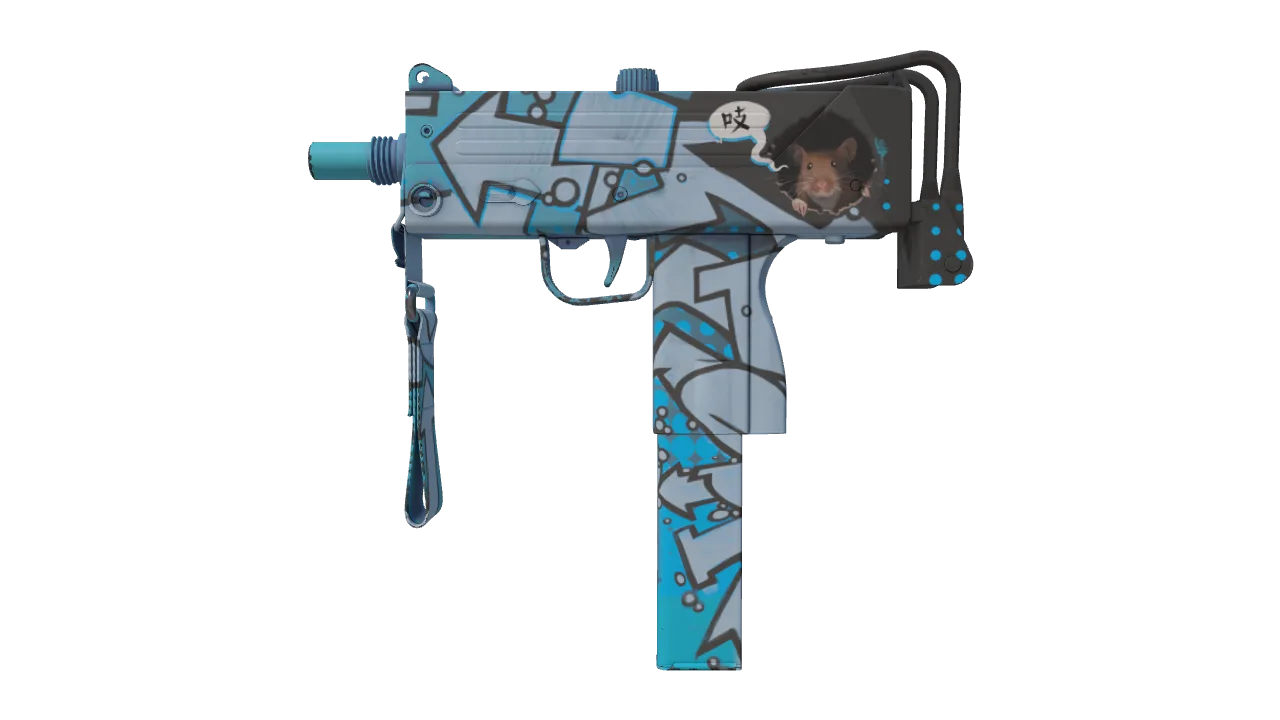 MAC-10 | Pipsqueak (Minimal Wear) — Dust II light, front