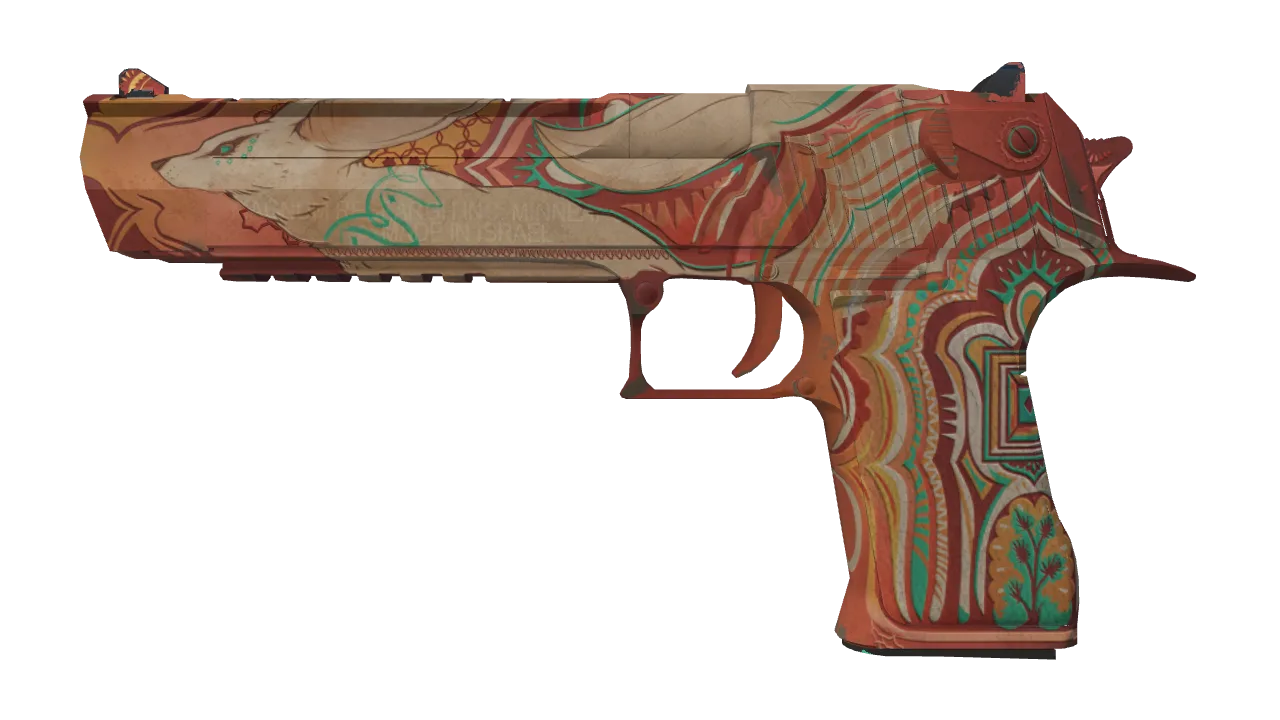 Desert Eagle | Fennec Fox (Battle-Scarred) — Dust II light, front