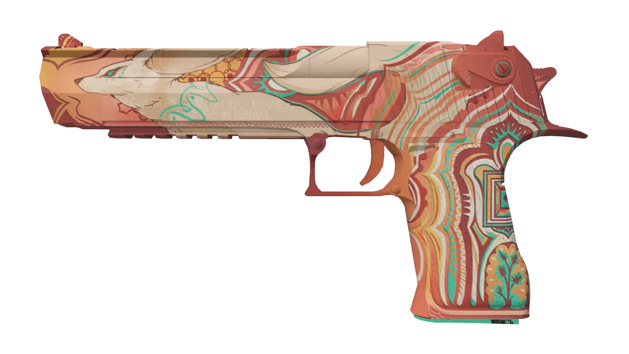 Desert Eagle | Fennec Fox (Minimal Wear) — Dust II light, front