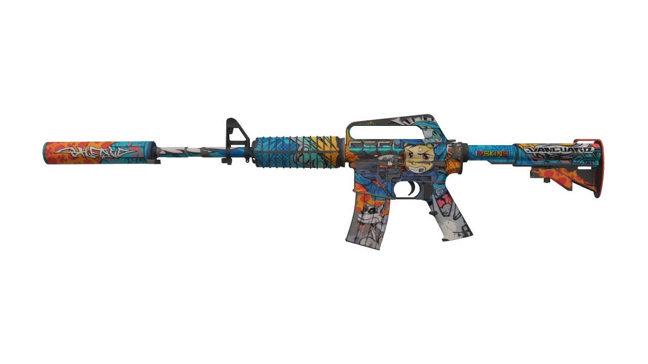 M4A1-S | Player Two (Battle-Scarred) — Dust II light, front
