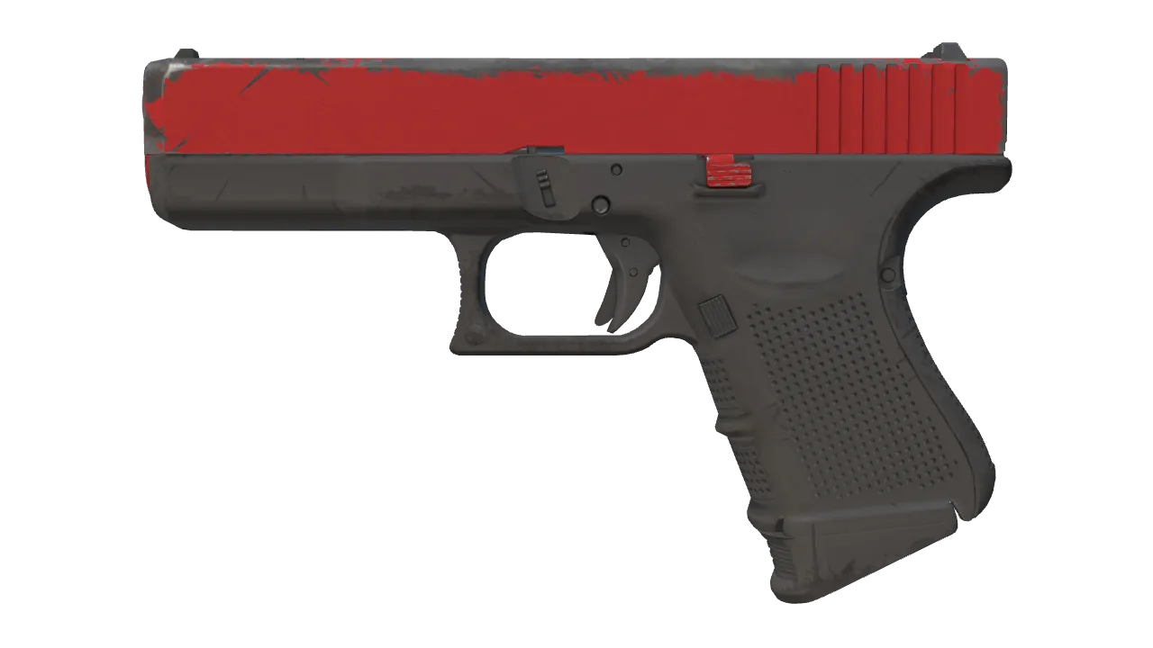 Souvenir Glock-18 | Candy Apple (Field-Tested) — Dust II light, front