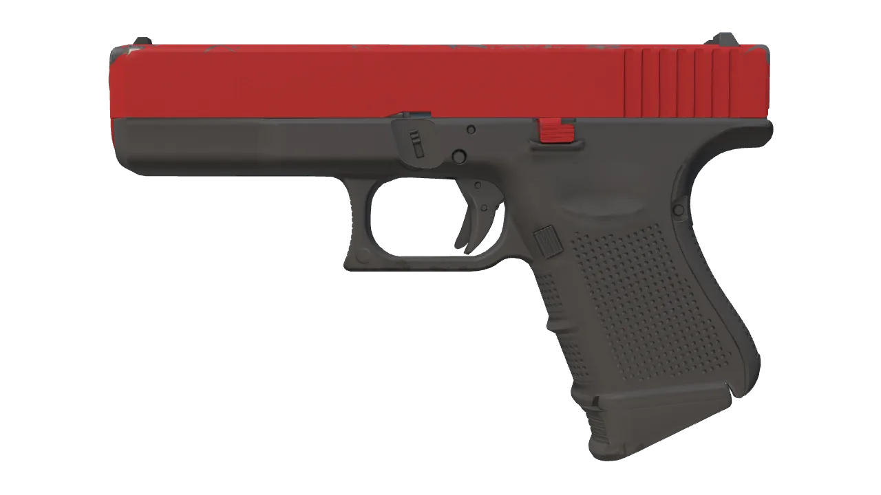 Glock-18 | Candy Apple (Minimal Wear) — Dust II light, front