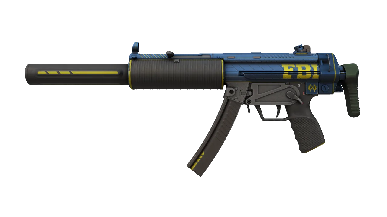 StatTrak™ MP5-SD | Agent (Field-Tested) — Dust II light, front