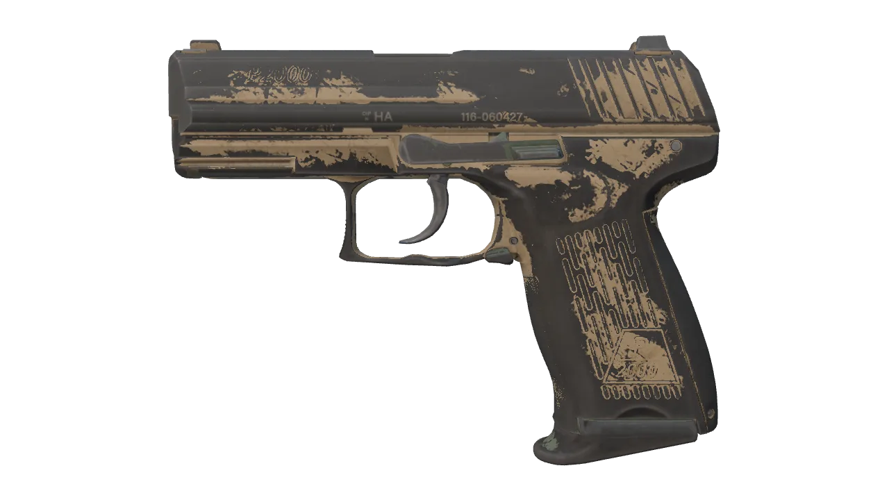 P2000 | Grassland (Battle-Scarred) — Dust II light, front