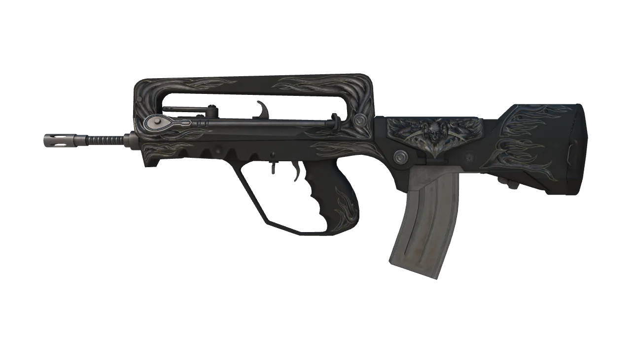 FAMAS | Djinn (Minimal Wear) — Dust II light, front