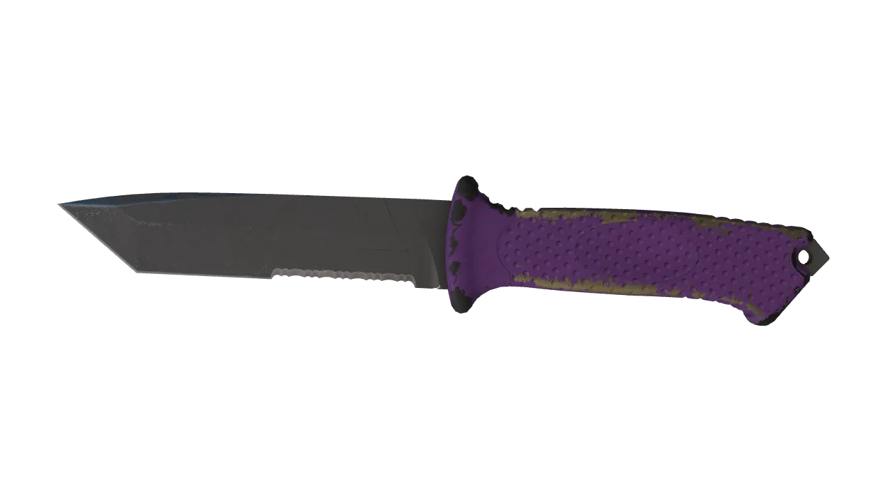 ★ Ursus Knife | Ultraviolet (Battle-Scarred) — Dust II light, front