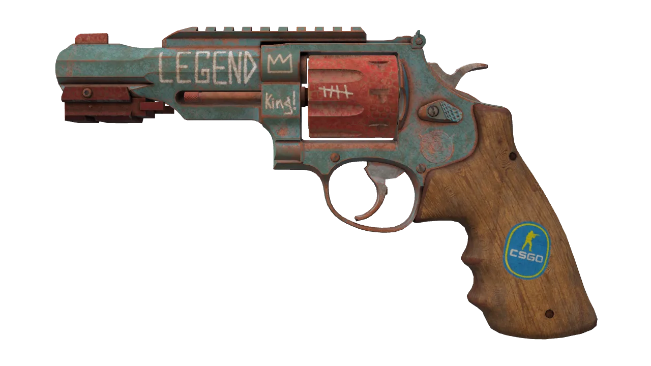 R8 Revolver | Junk Yard (Battle-Scarred) — Dust II light, front