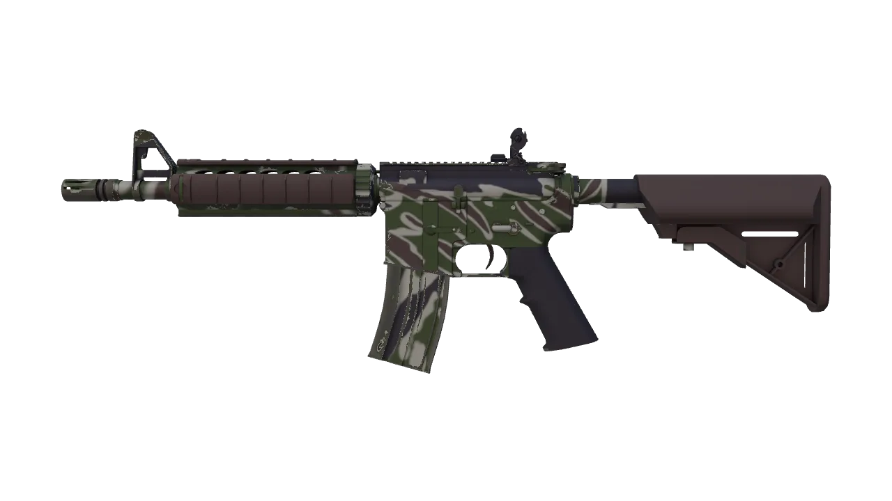 M4A4 | Jungle Tiger (Factory New) — Dust II light, front