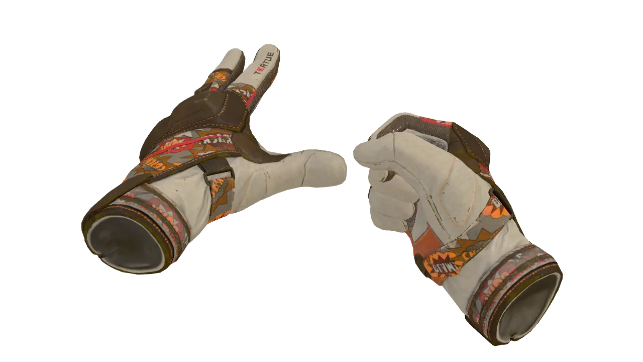 ★ Moto Gloves | POW! (Field-Tested) — Dust II light, front